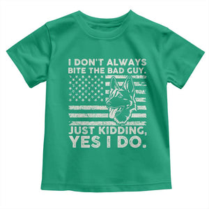 Funny K9 Toddler T Shirt Belgian Malinois American Flag Police Officer TS10 Irish Green Print Your Wear