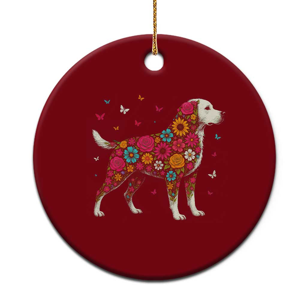 Labrador Dog Mom Ceramic Ornament Vintage Colorful Floral Flower Dog Lover TS10 1pc Red Print Your Wear