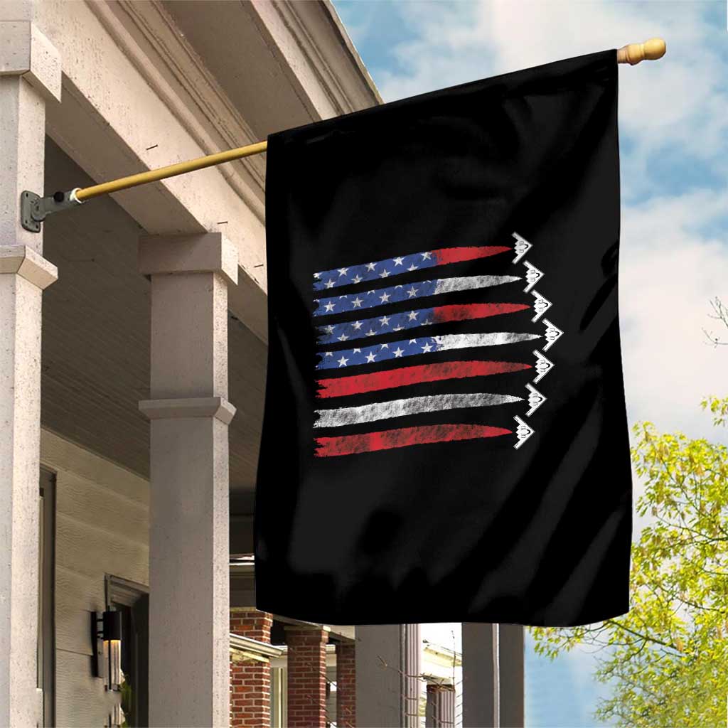B2 Spirit Garden Flag B-2 Stealth Bomber Aircraft American Flag Patriotic TS10 Print Your Wear