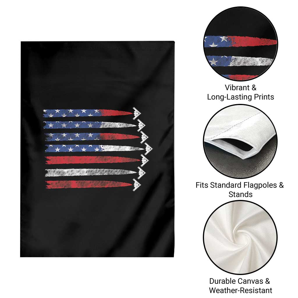 B2 Spirit Garden Flag B-2 Stealth Bomber Aircraft American Flag Patriotic TS10 Print Your Wear