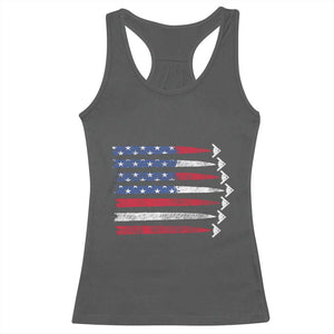 B2 Spirit Racerback Tank Top B-2 Stealth Bomber Aircraft American Flag Patriotic TS10 Dark Heather Print Your Wear