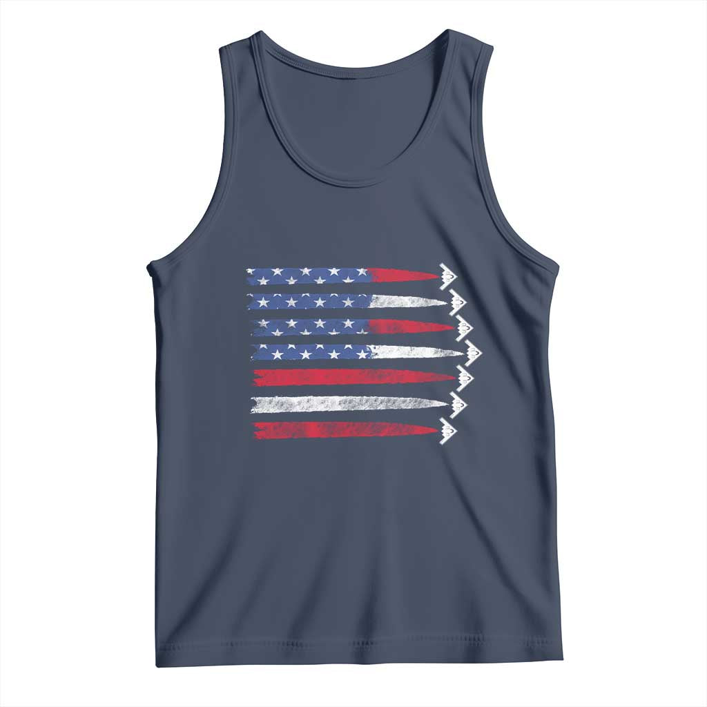 B2 Spirit Tank Top B-2 Stealth Bomber Aircraft American Flag Patriotic TS10 Navy Print Your Wear