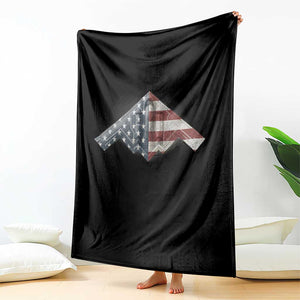 B2 Spirit Throw Blanket B-2 Bomber Stealth Aircraft Schematic American Flag TS10 Print Your Wear