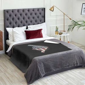 B2 Spirit Throw Blanket B-2 Bomber Stealth Aircraft Schematic American Flag TS10 Print Your Wear