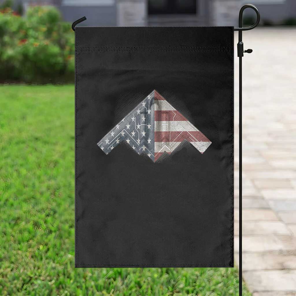 B2 Spirit Garden Flag B-2 Bomber Stealth Aircraft Schematic American Flag TS10 Print Your Wear