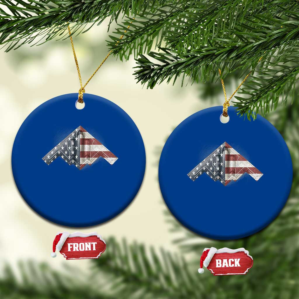 B2 Spirit Ceramic Ornament B-2 Bomber Stealth Aircraft Schematic American Flag TS10 1pc Blue Print Your Wear