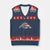 B2 Spirit V-Neck Knit Sweater Vest B-2 Bomber Stealth Aircraft Schematic American Flag TS10 Navy Red Print Your Wear