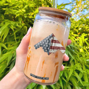 B2 Spirit Glass Can B-2 Bomber Stealth Aircraft Schematic American Flag TS10 Black Print Your Wear