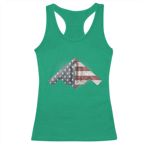 B2 Spirit Racerback Tank Top B-2 Bomber Stealth Aircraft Schematic American Flag TS10 Irish Green Print Your Wear