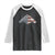 B2 Spirit Raglan Shirt B-2 Bomber Stealth Aircraft Schematic American Flag TS10 Black White Print Your Wear