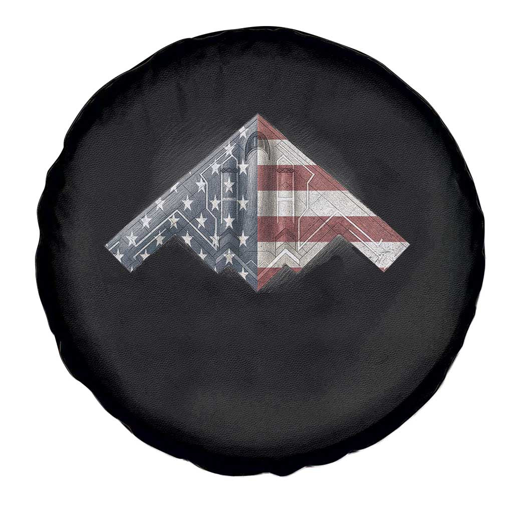 B2 Spirit Spare Tire Cover B-2 Bomber Stealth Aircraft Schematic American Flag TS10 Print Your Wear