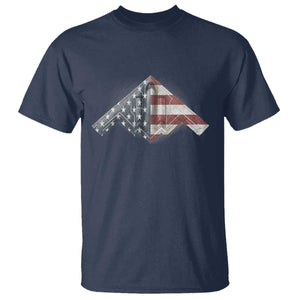 B2 Spirit T Shirt B-2 Bomber Stealth Aircraft Schematic American Flag TS10 Navy Print Your Wear