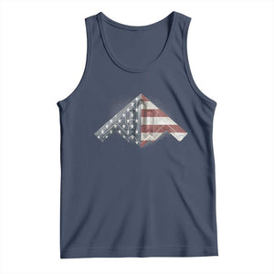 B2 Spirit Tank Top B-2 Bomber Stealth Aircraft Schematic American Flag TS10 Navy Print Your Wear