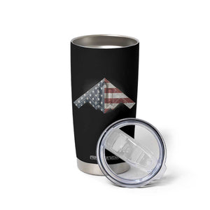 B2 Spirit Tumbler Cup B-2 Bomber Stealth Aircraft Schematic American Flag TS10 Print Your Wear