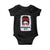 Boricua Girl Baby Onesie Messy Bun Puerto Rican Flag Hibiscus Flower TS10 Black Print Your Wear