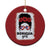 Boricua Girl Christmas Ornament Messy Bun Puerto Rican Flag Hibiscus Flower TS10 Print Your Wear