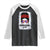 Boricua Girl Raglan Shirt Messy Bun Puerto Rican Flag Hibiscus Flower TS10 Black White Print Your Wear
