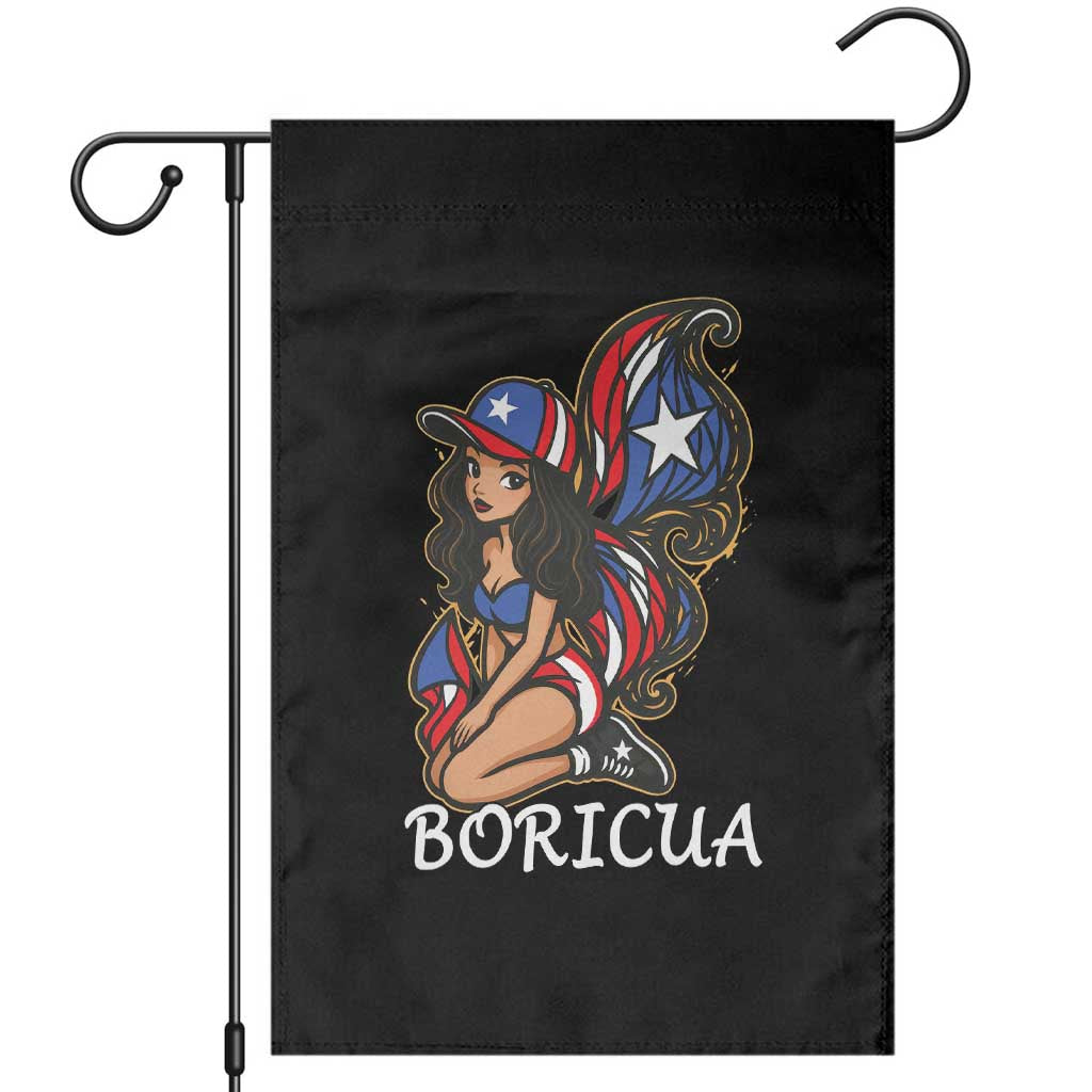 Puerto Rico Pin Up Girl Garden Flag Taino Boricua Puerto Rican Flag TS10 Black Print Your Wear