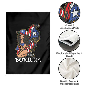 Puerto Rico Pin Up Girl Garden Flag Taino Boricua Puerto Rican Flag TS10 Print Your Wear