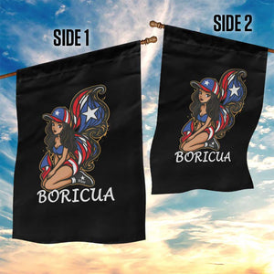 Puerto Rico Pin Up Girl Garden Flag Taino Boricua Puerto Rican Flag TS10 Print Your Wear