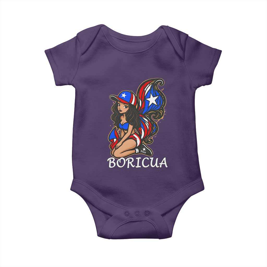 Puerto Rico Pin Up Girl Baby Onesie Taino Boricua Puerto Rican Flag TS10 Purple Print Your Wear
