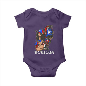 Puerto Rico Pin Up Girl Baby Onesie Taino Boricua Puerto Rican Flag TS10 Purple Print Your Wear
