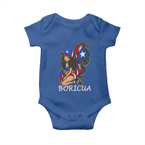 Puerto Rico Pin Up Girl Baby Onesie Taino Boricua Puerto Rican Flag TS10 Royal Blue Print Your Wear
