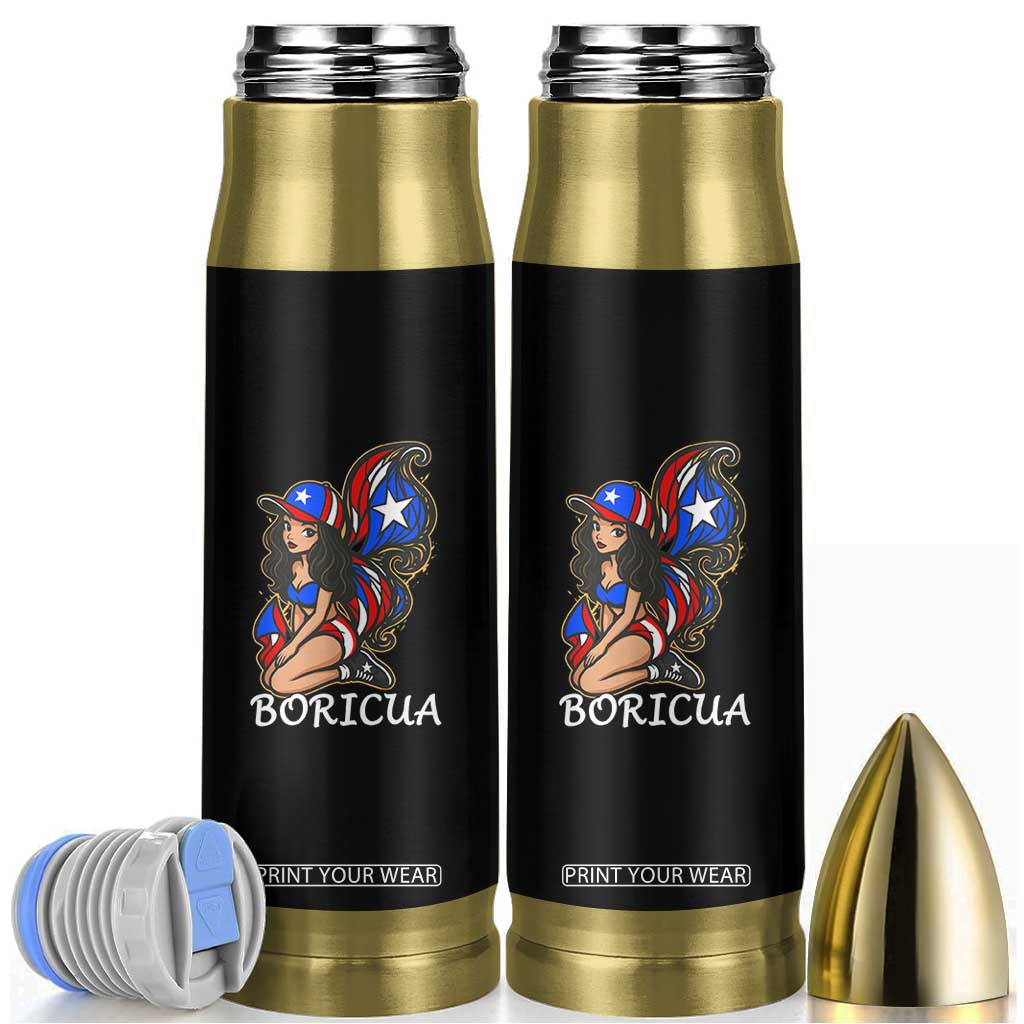 Puerto Rico Pin Up Girl Bullet Tumbler Taino Boricua Puerto Rican Flag TS10 Black Print Your Wear