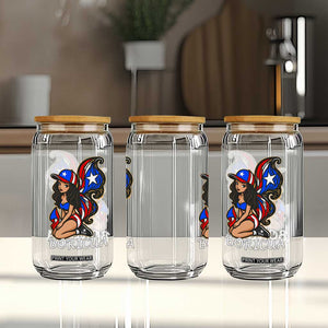 Puerto Rico Pin Up Girl Glass Can Taino Boricua Puerto Rican Flag TS10 Print Your Wear