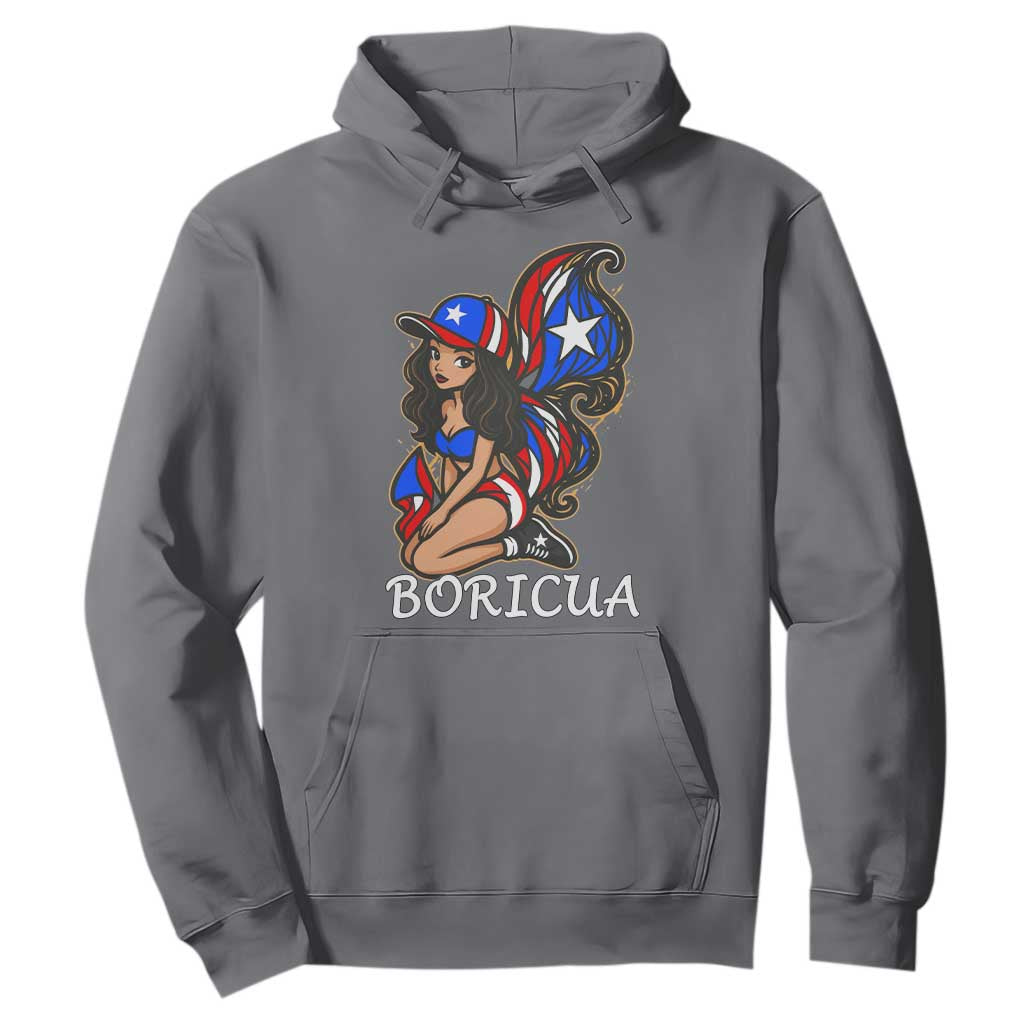 Puerto Rico Pin Up Girl Hoodie Taino Boricua Puerto Rican Flag TS10 Charcoal Print Your Wear
