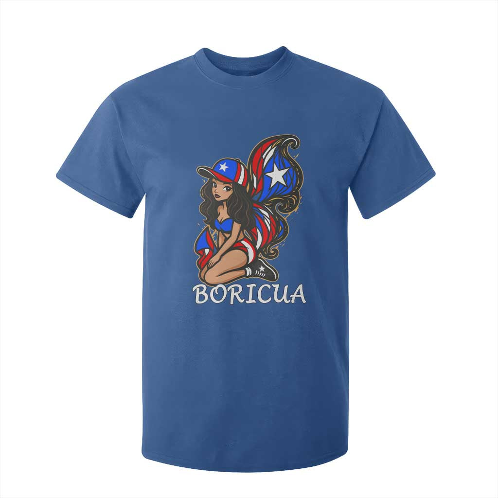 Puerto Rico Pin Up Girl T Shirt For Kid Taino Boricua Puerto Rican Flag TS10 Royal Blue Print Your Wear