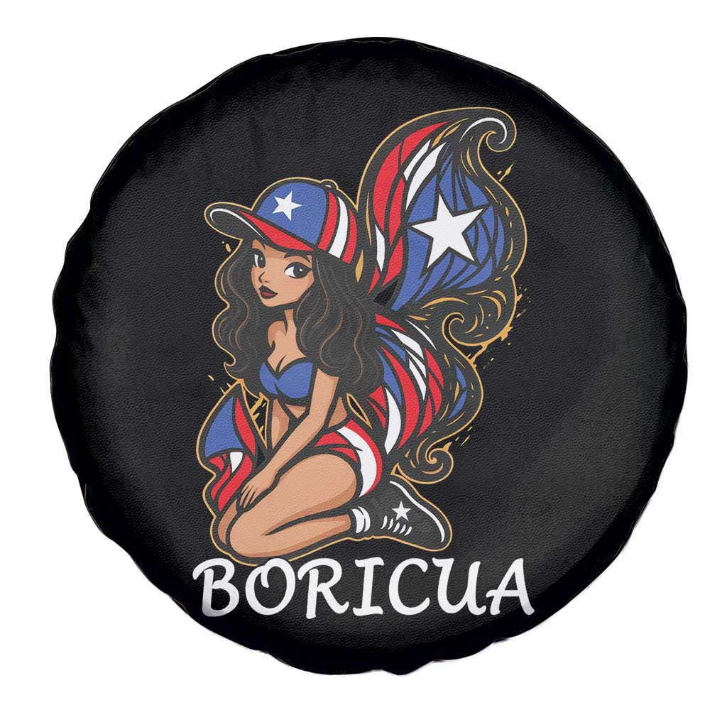 Puerto Rico Pin Up Girl Spare Tire Cover Taino Boricua Puerto Rican Flag TS10 Print Your Wear