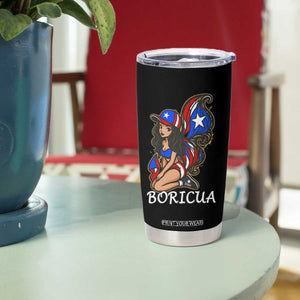 Puerto Rico Pin Up Girl Tumbler Cup Taino Boricua Puerto Rican Flag TS10 Print Your Wear
