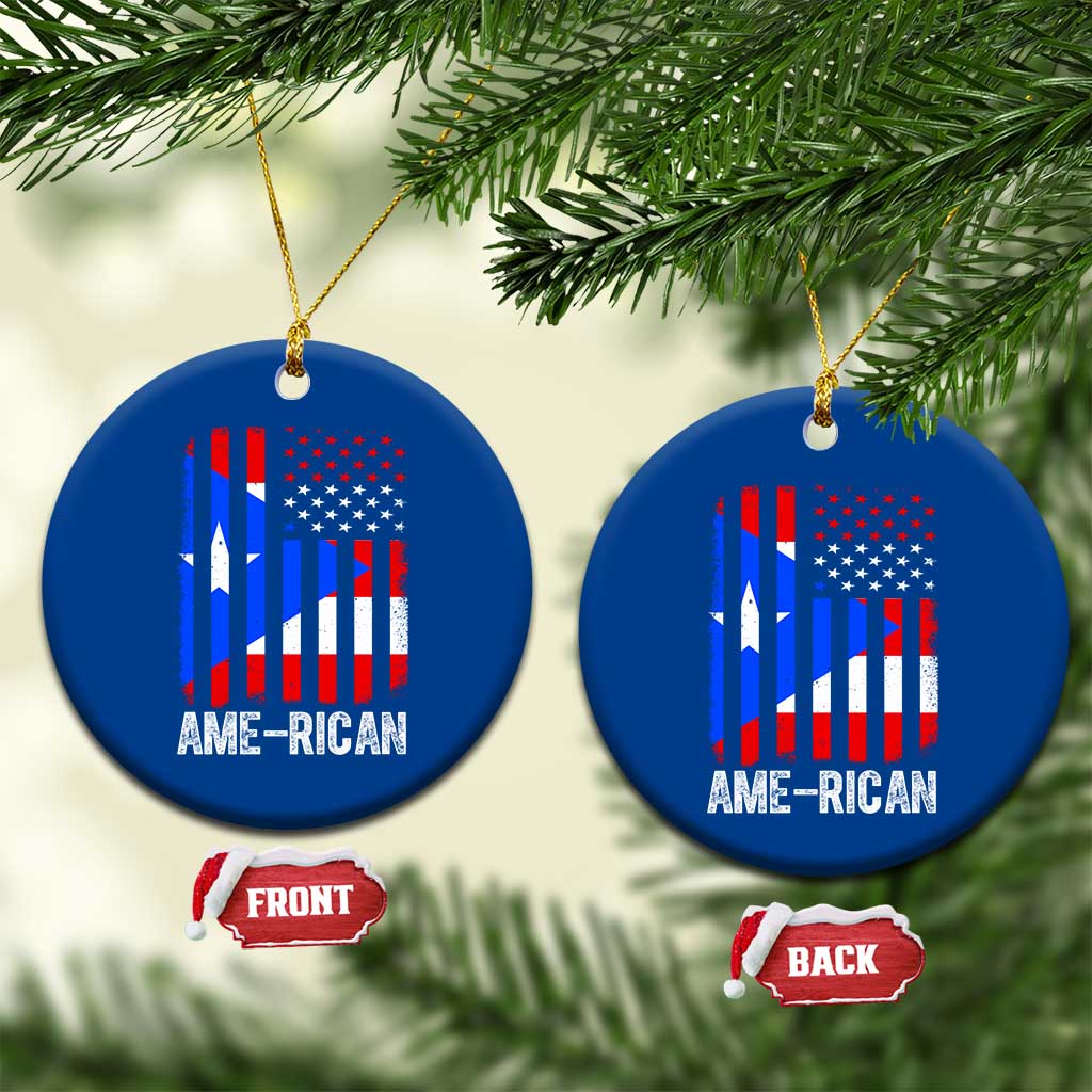 Puerto Rican American Flag Ceramic Ornament AME-RICAN Boricua Pride TS10 1pc Blue Print Your Wear