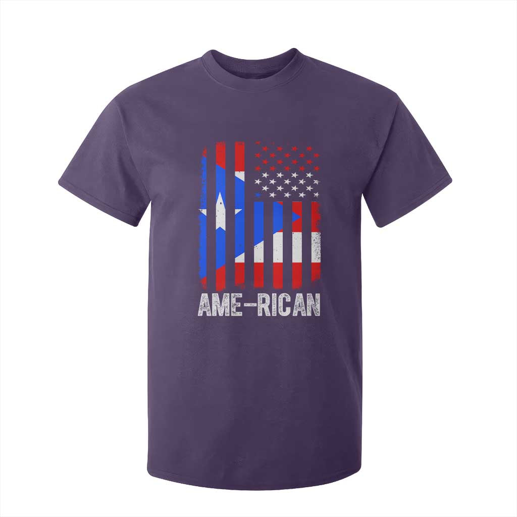 Puerto Rican American Flag T Shirt For Kid AME-RICAN Boricua Pride TS10 Purple Print Your Wear