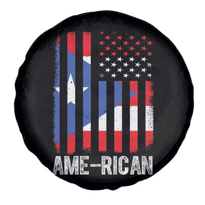 Puerto Rican American Flag Spare Tire Cover AME-RICAN Boricua Pride TS10 Print Your Wear