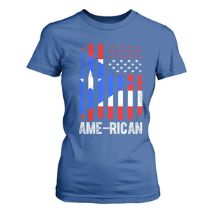 Puerto Rican American Flag T Shirt For Women AME-RICAN Boricua Pride TS10 Royal Blue Print Your Wear