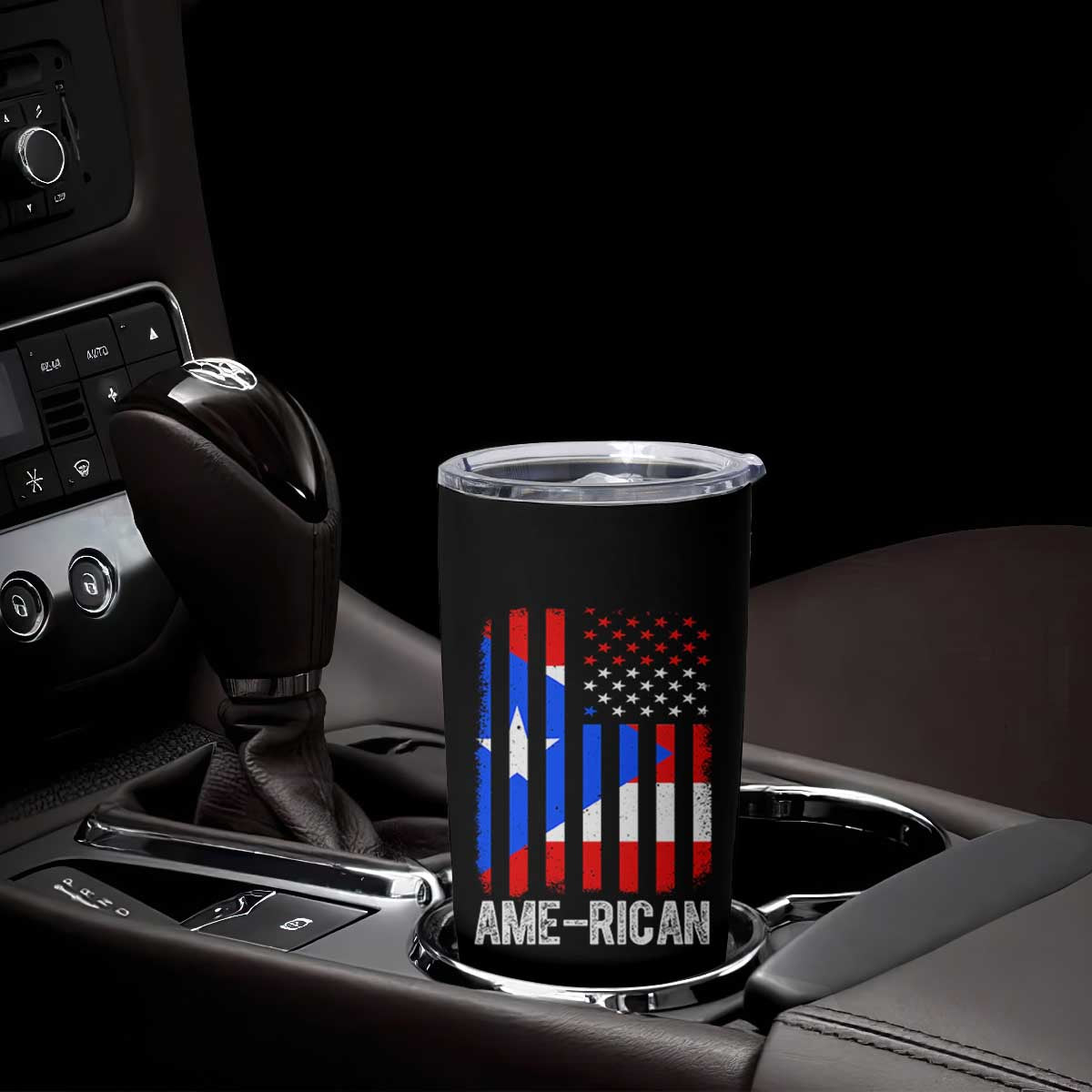 Puerto Rican American Flag Tumbler Cup AME-RICAN Boricua Pride TS10 Print Your Wear