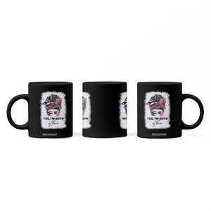 Yes I’m Both Puerto Rican American Coffee Mug Messy Bun Boricua Woman Pride TS10 Print Your Wear
