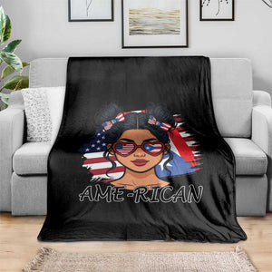Puerto Rican American Girl Throw Blanket AME-RICAN Boricua Pride TS10 Print Your Wear