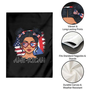 Puerto Rican American Girl Garden Flag AME-RICAN Boricua Pride TS10 Print Your Wear