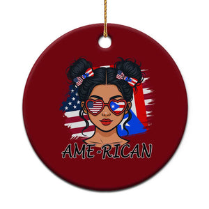 Puerto Rican American Girl Ceramic Ornament AME-RICAN Boricua Pride TS10 1pc Red Print Your Wear
