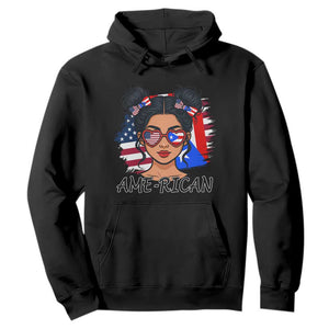 Puerto Rican American Girl Hoodie AME-RICAN Boricua Pride TS10 Black Print Your Wear