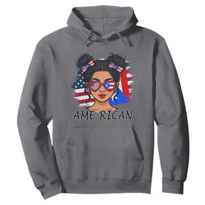 Puerto Rican American Girl Hoodie AME-RICAN Boricua Pride TS10 Charcoal Print Your Wear