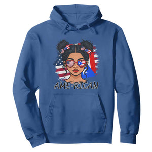 Puerto Rican American Girl Hoodie AME-RICAN Boricua Pride TS10 Royal Blue Print Your Wear