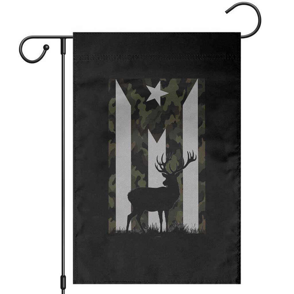 Deer Hunting Camo Puerto Rican Flag Garden Flag Boricua Hunters TS10 Black Print Your Wear