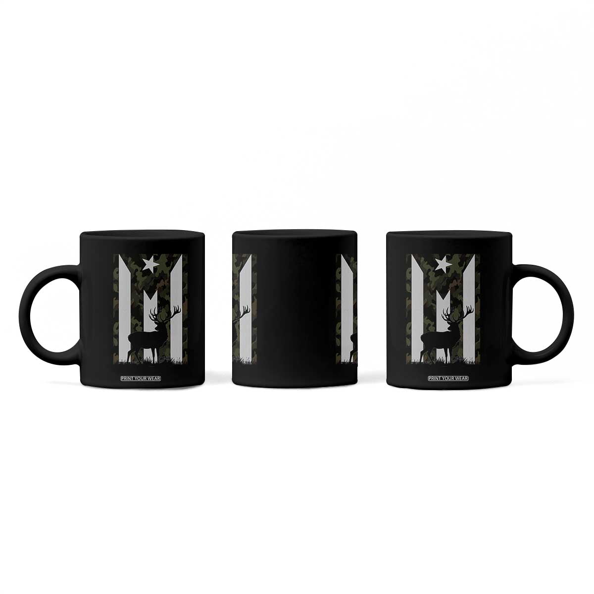 Deer Hunting Camo Puerto Rican Flag Coffee Mug Boricua Hunters TS10 Print Your Wear