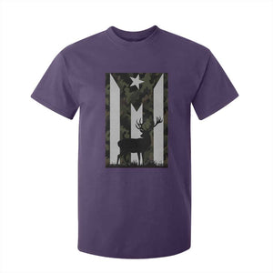 Deer Hunting Camo Puerto Rican Flag T Shirt For Kid Boricua Hunters TS10 Purple Print Your Wear