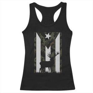 Deer Hunting Camo Puerto Rican Flag Racerback Tank Top Boricua Hunters TS10 Black Print Your Wear