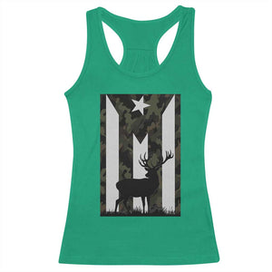 Deer Hunting Camo Puerto Rican Flag Racerback Tank Top Boricua Hunters TS10 Irish Green Print Your Wear